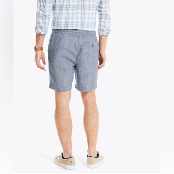 Nautical Men’s 7" BOARDWALK SHORT Size M Blue Stern Casual Spring Break Elastic - Picture 3 of 9